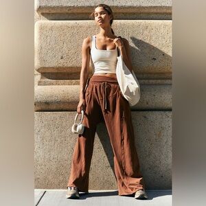 FP Movement by Free People Brown Wide Leg Pants